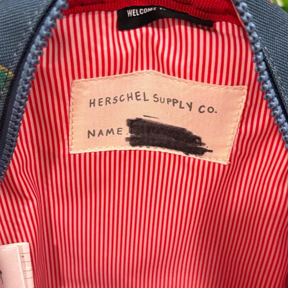 Herschel Supply Co. Kids' Heritage Navy Backpack with Colorful Tug Boat Print
